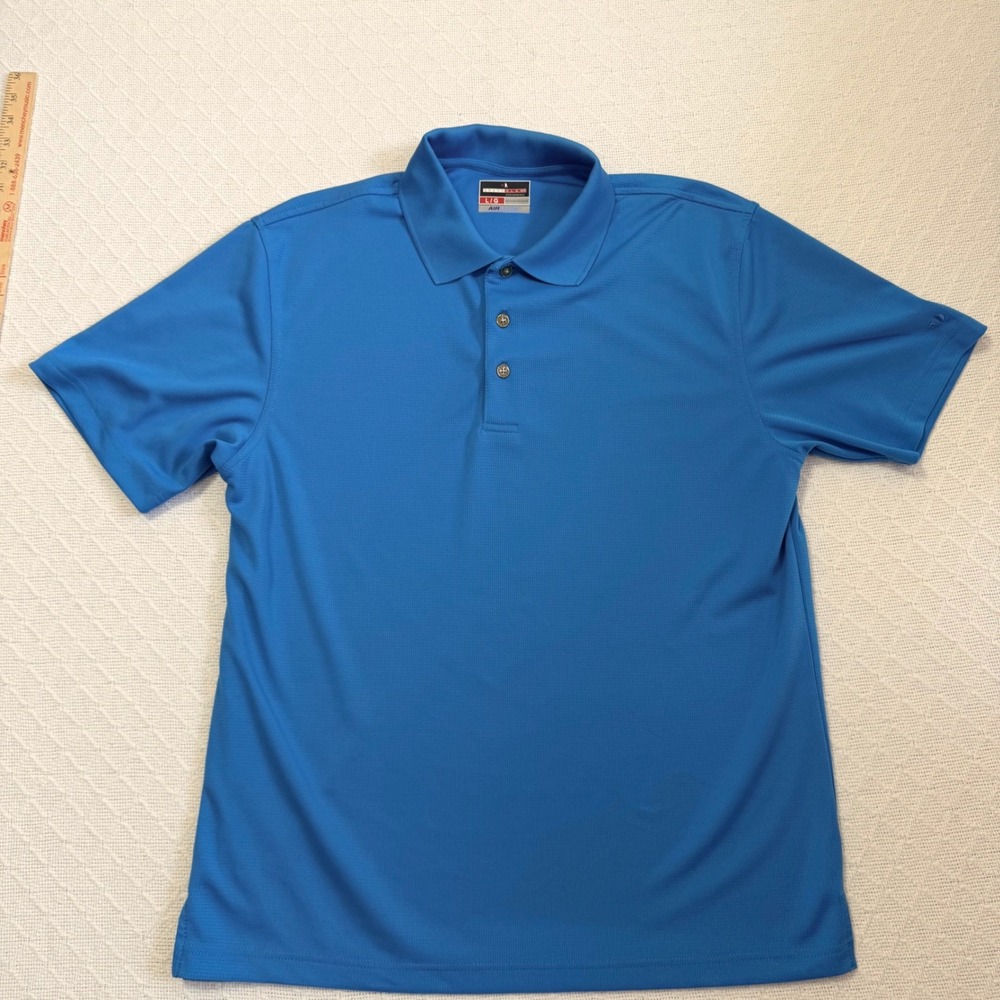 Grand Slam Performance Airflow Blue Polo Shirt Mens Large Short Sleeve Golf Top